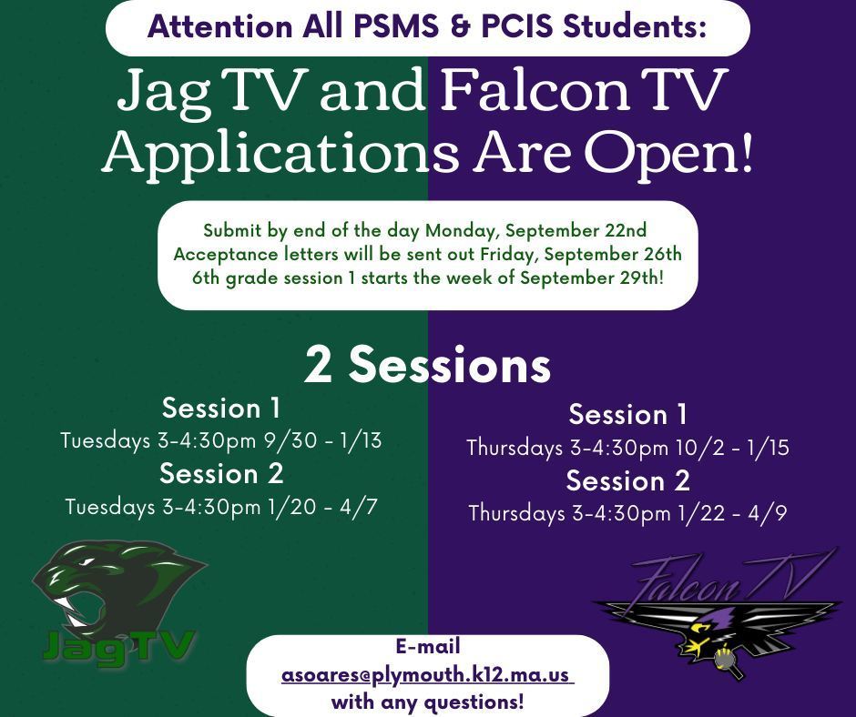 JagTV & Falcon TV applications are open!