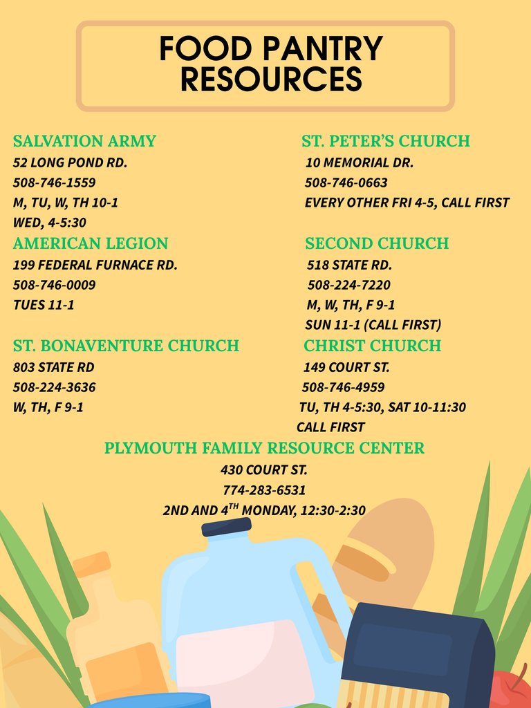 Food Pantry Resources in Plymouth