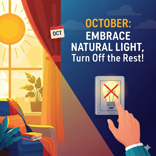 October: Embrace natural light, turn off the rest!