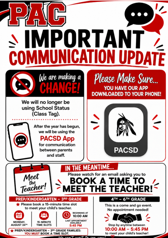 PAC important communication update