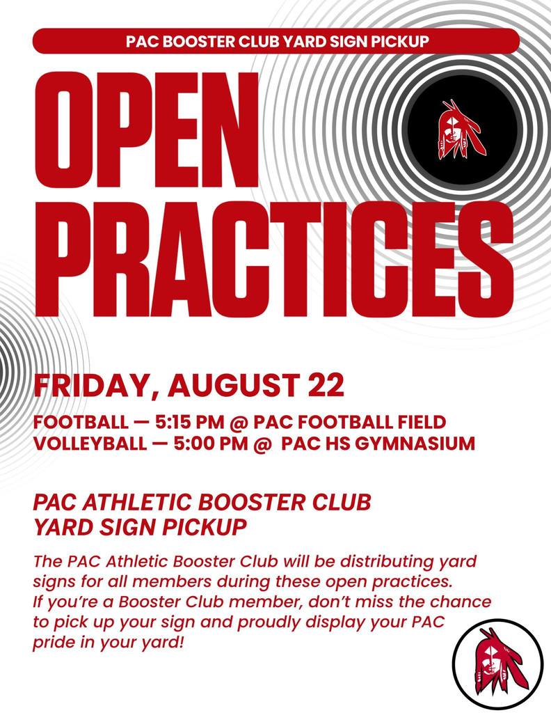 Open practices Friday august 22