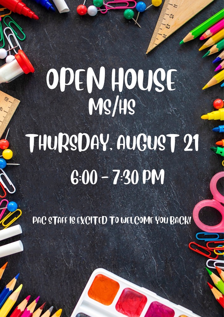 open house ms/hs thursday august 21 6pm