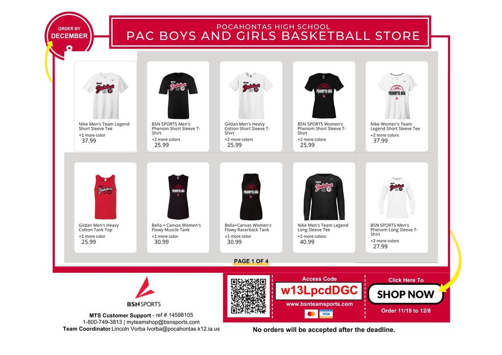 B &G Wrestling Team Store