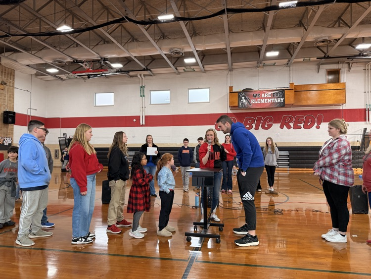 honesty winners play a game against staff