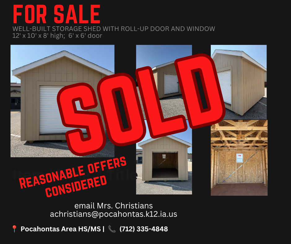 The shed has been sold.