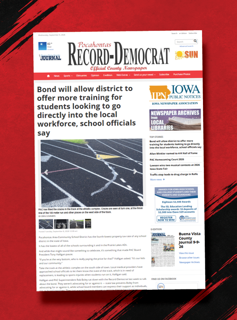 Record Democrat article picture