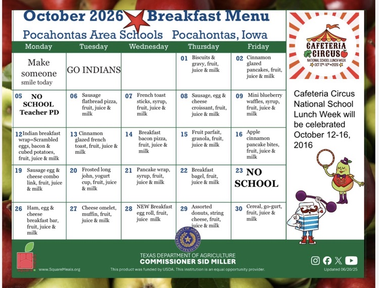breakfast menu