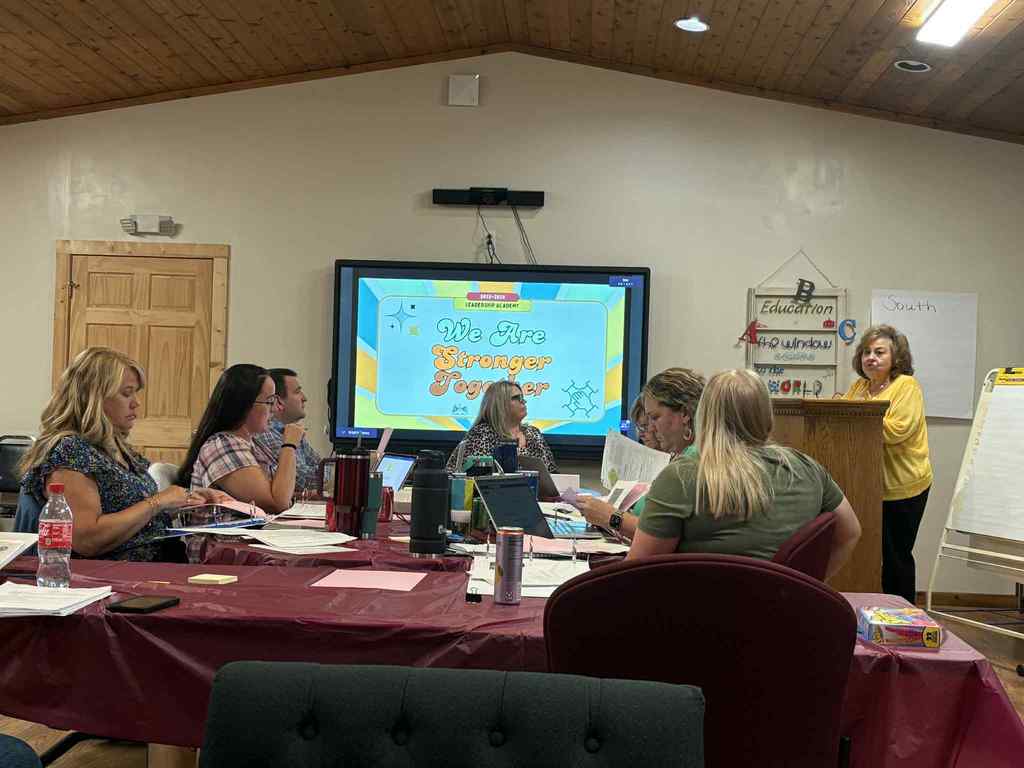 Deirdre Cline Speaking to staff