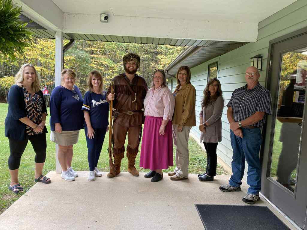 BOE staff with mountineer