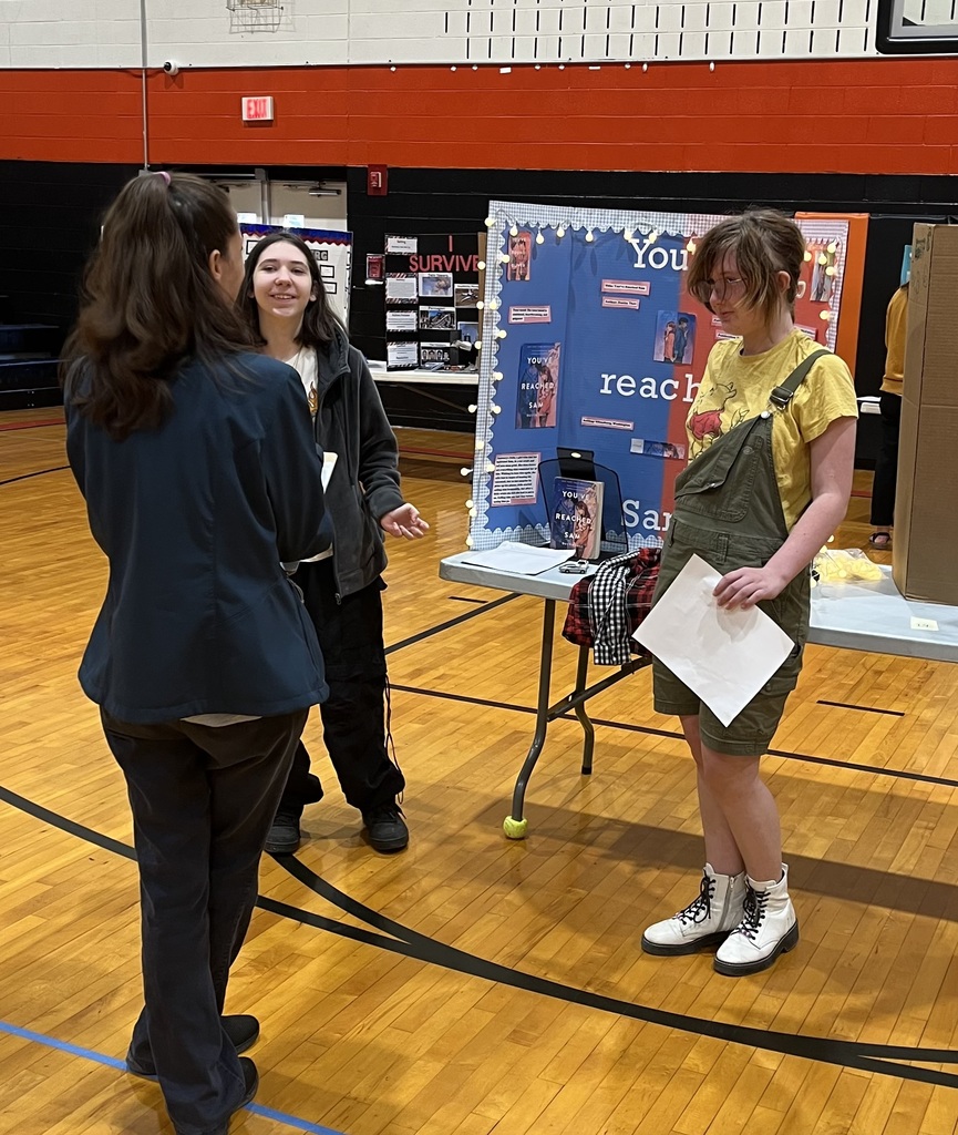 students at the literature fair