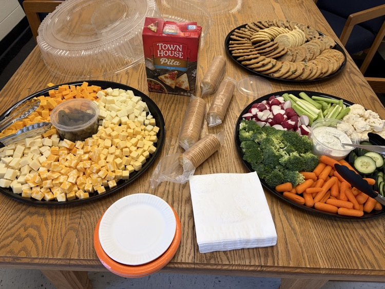snack trays for staff by Pocahontas County Board of Education