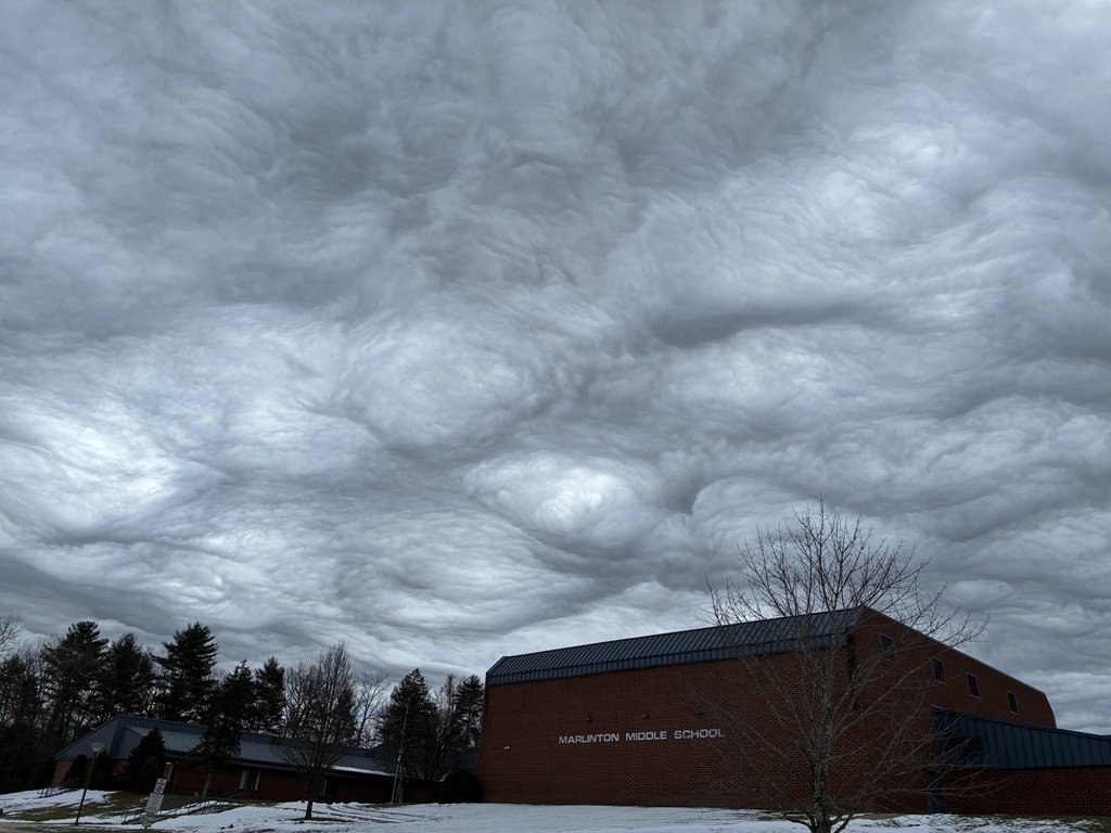 Beautiful school sky above school this morning.
