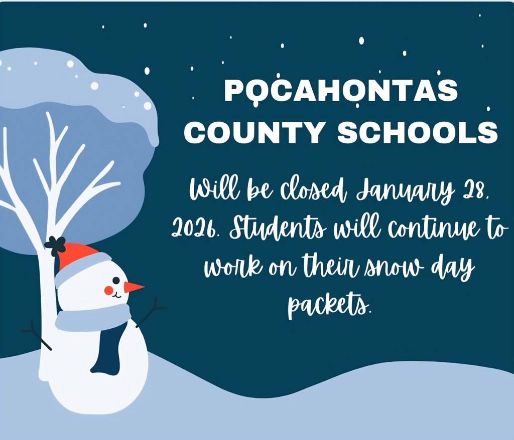 graphic announcing snow day closure on January 28, 2026.