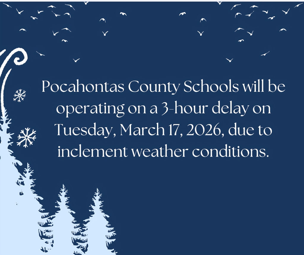 graphic announcing 3 hour delay on 3.17.26