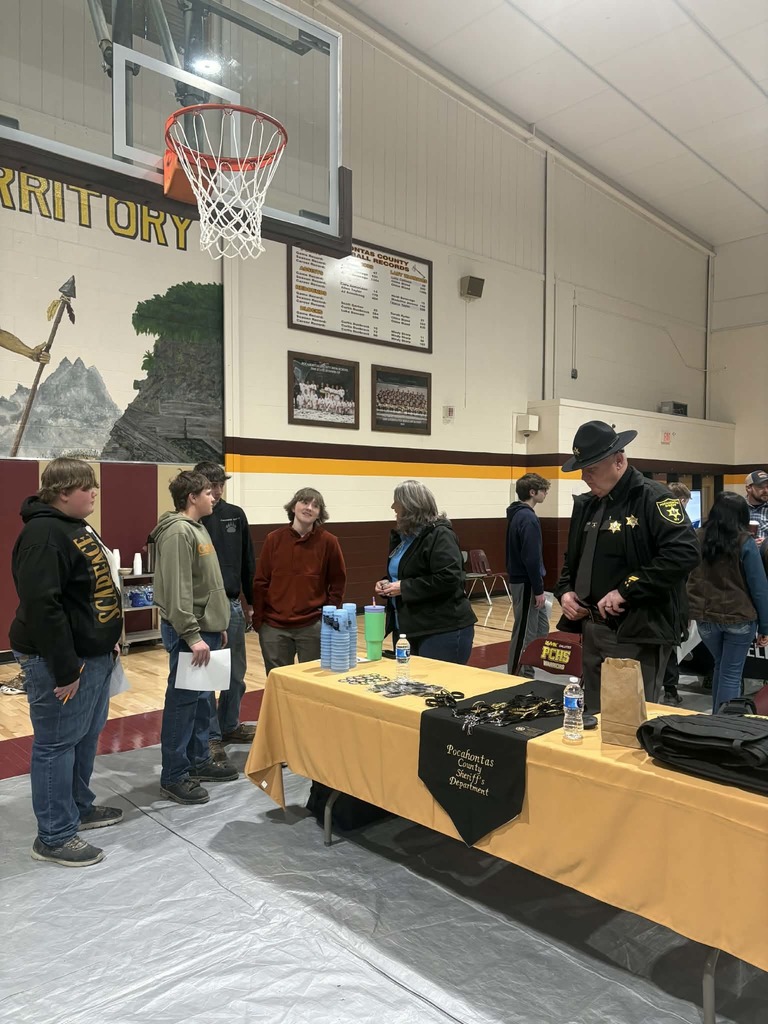 Students participating in career day