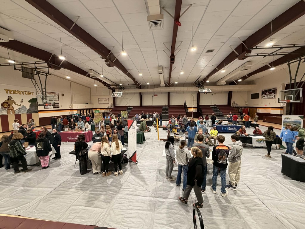 Students participating in career day