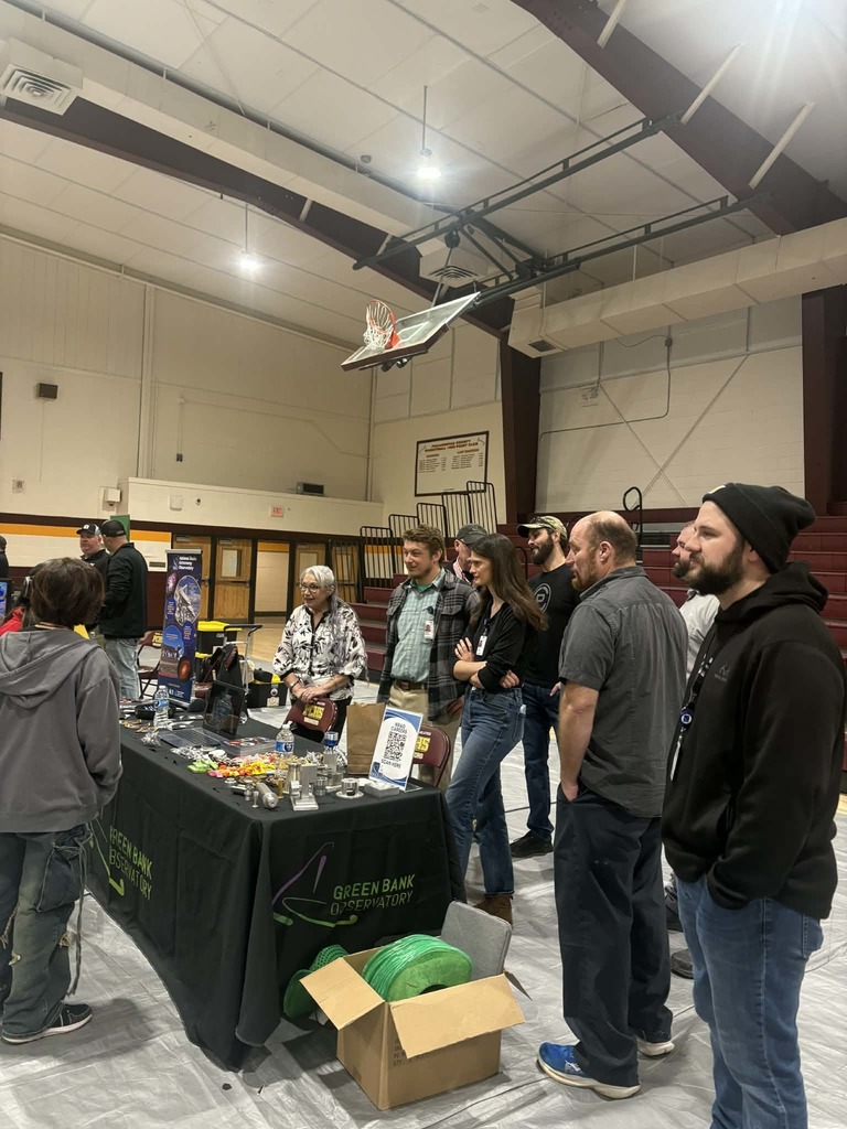 Students participating in career day