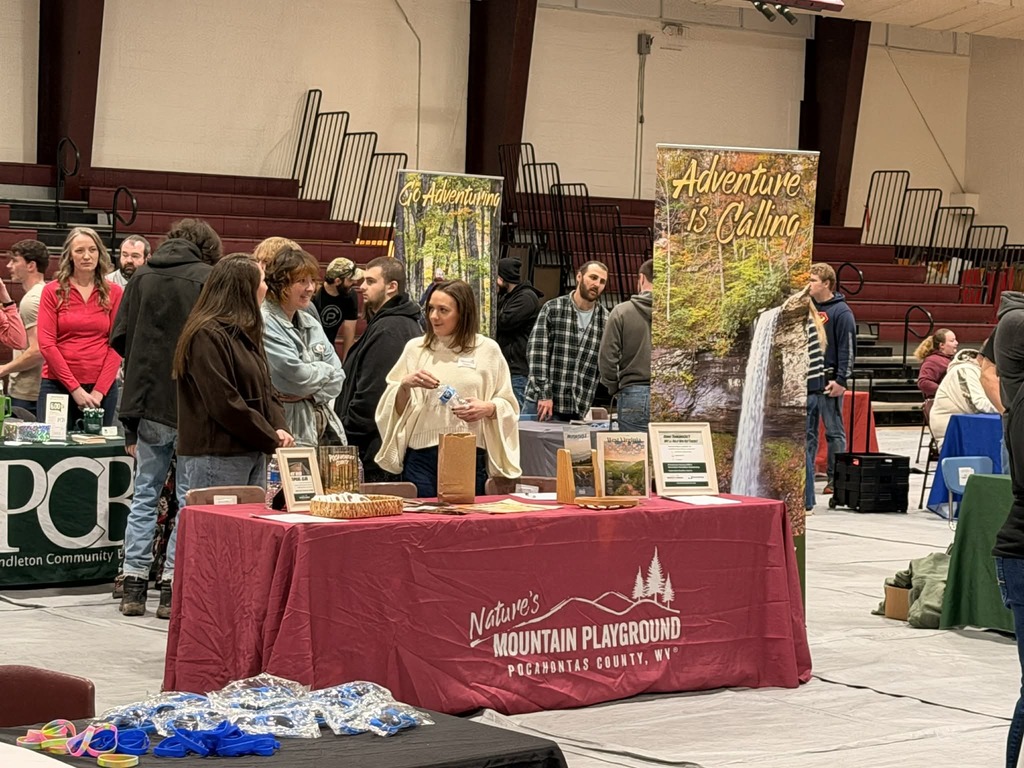 Students participating in career day