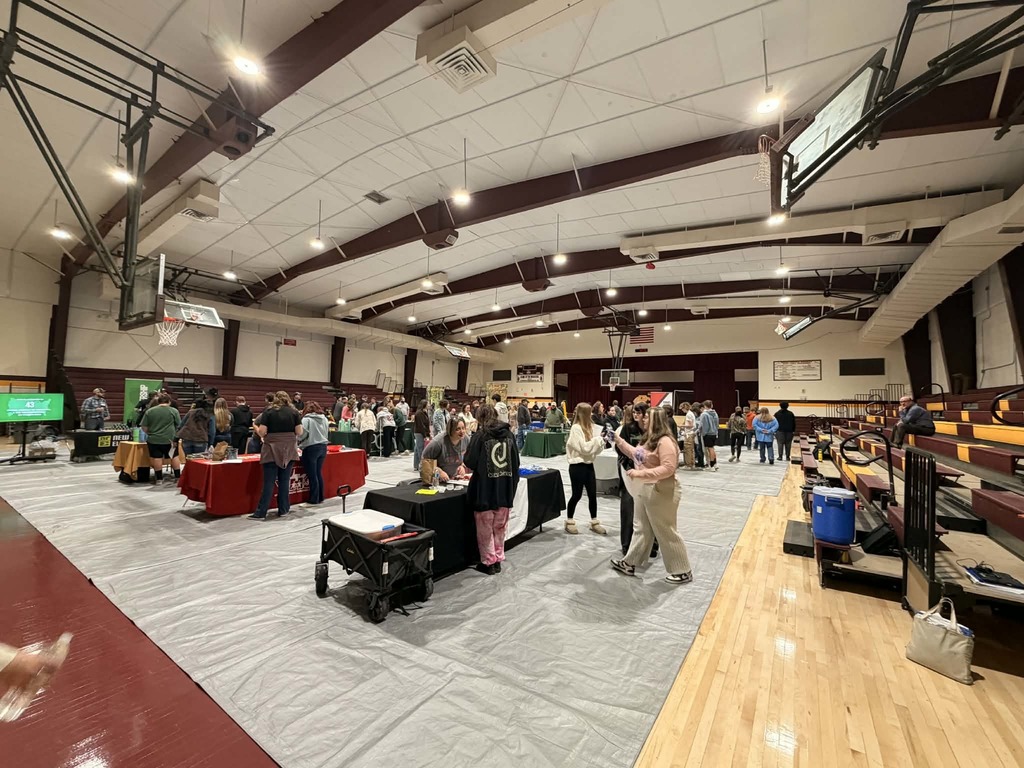 Students participating in career day