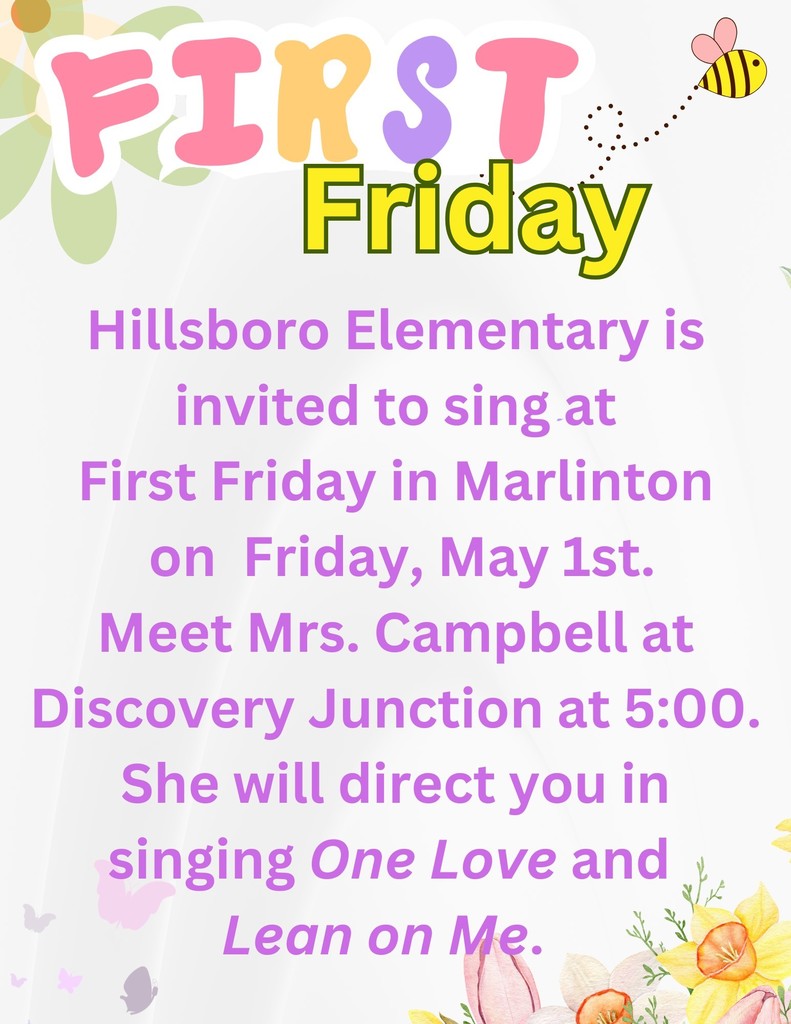 First Friday annoucement.  