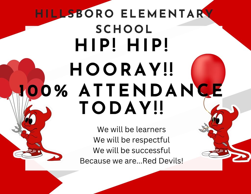 100% Attendance today for students and staff