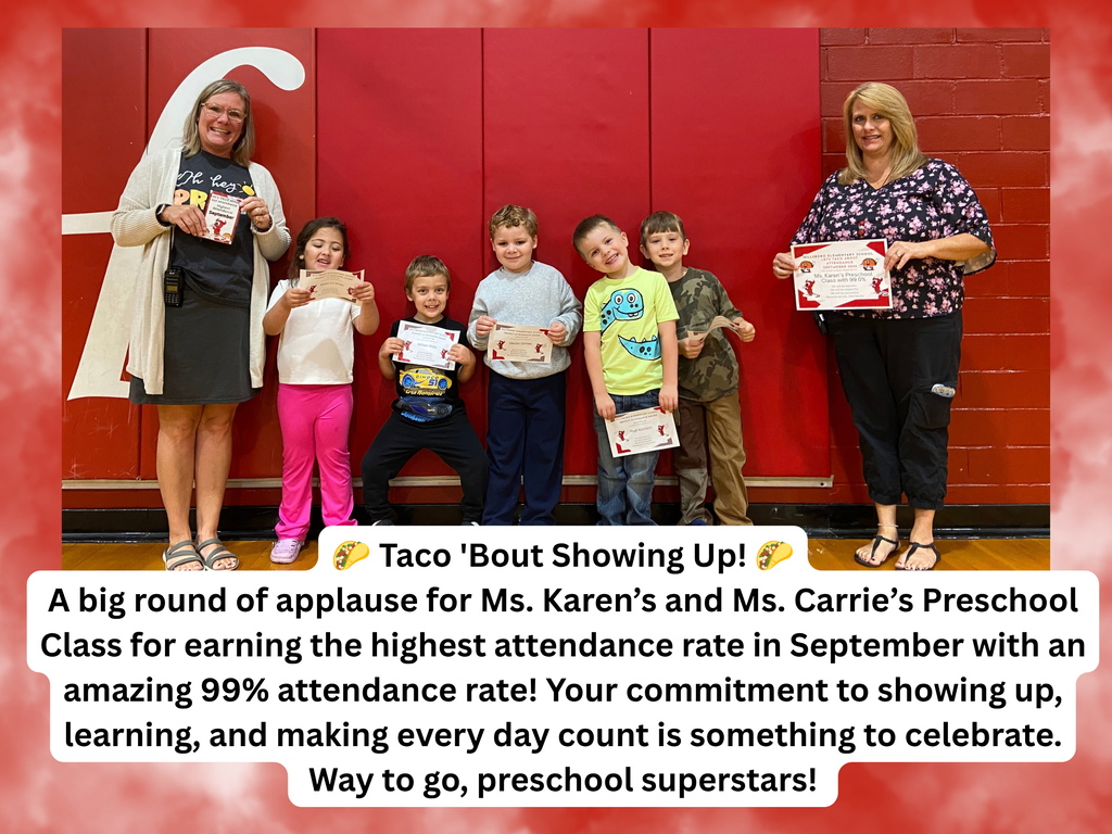 Ms. Karen's Preschool Class Earned Highest Attendance Award