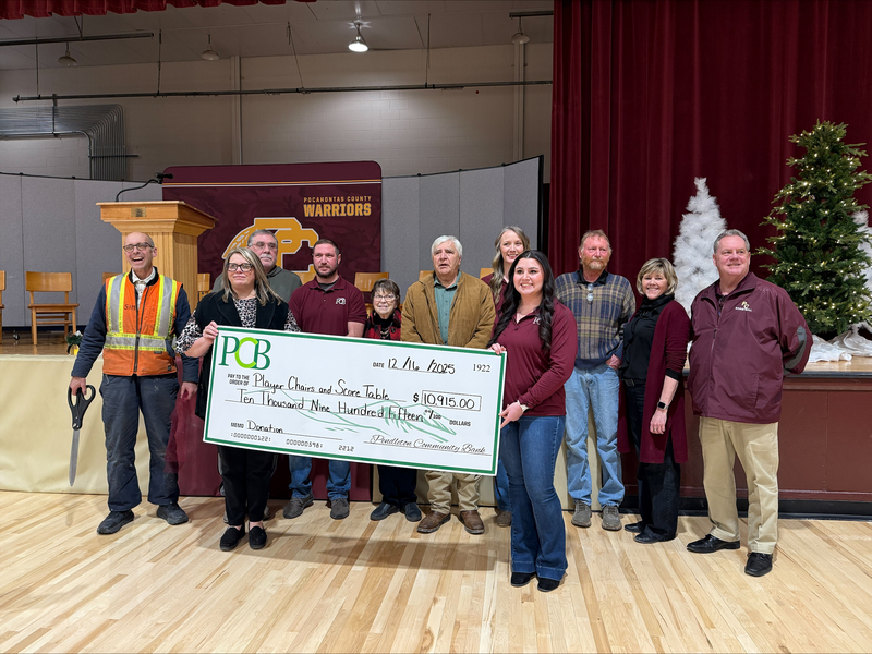 PCB presenting check to PCS