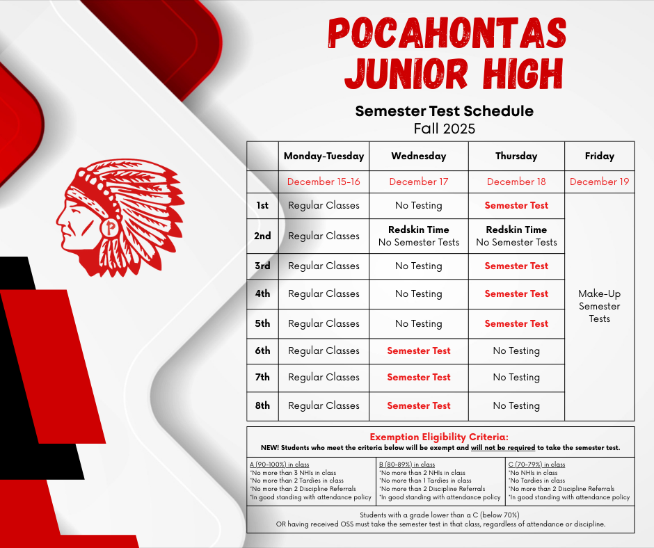 UPDATED PJHS Semester Test