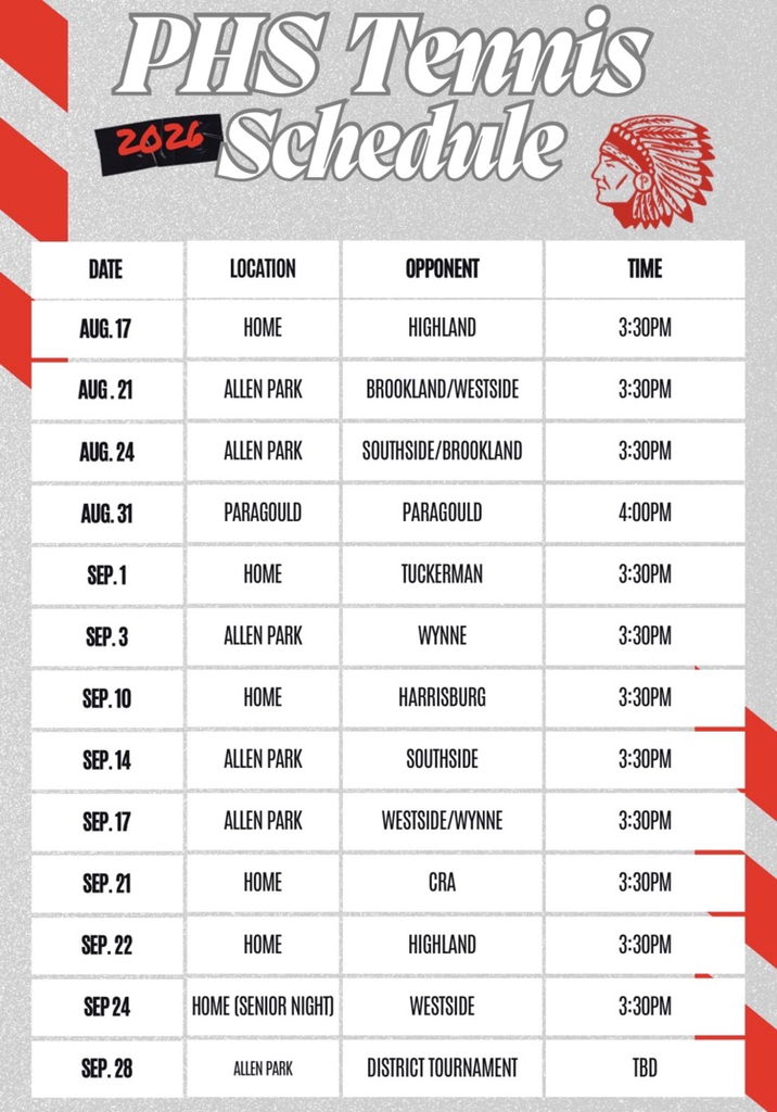 tennis schedule