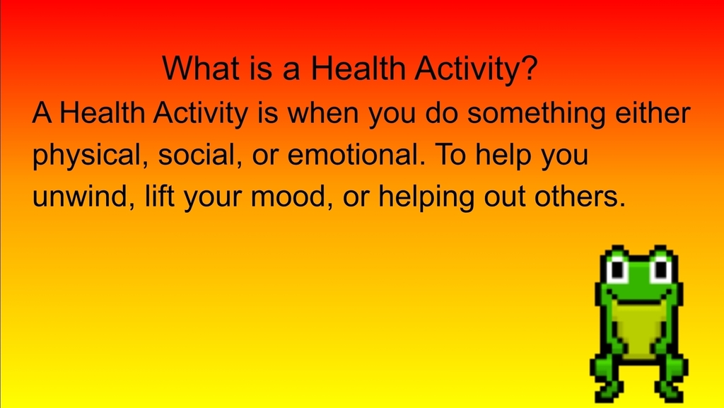 Healthy Activities Bingo