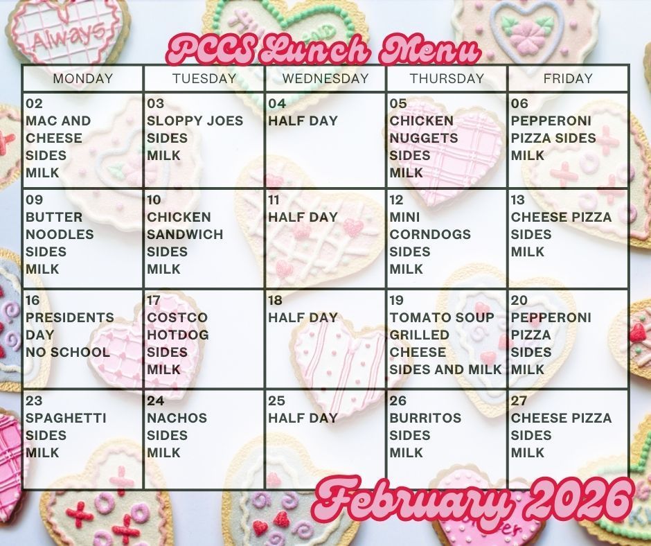 February Lunch Menu