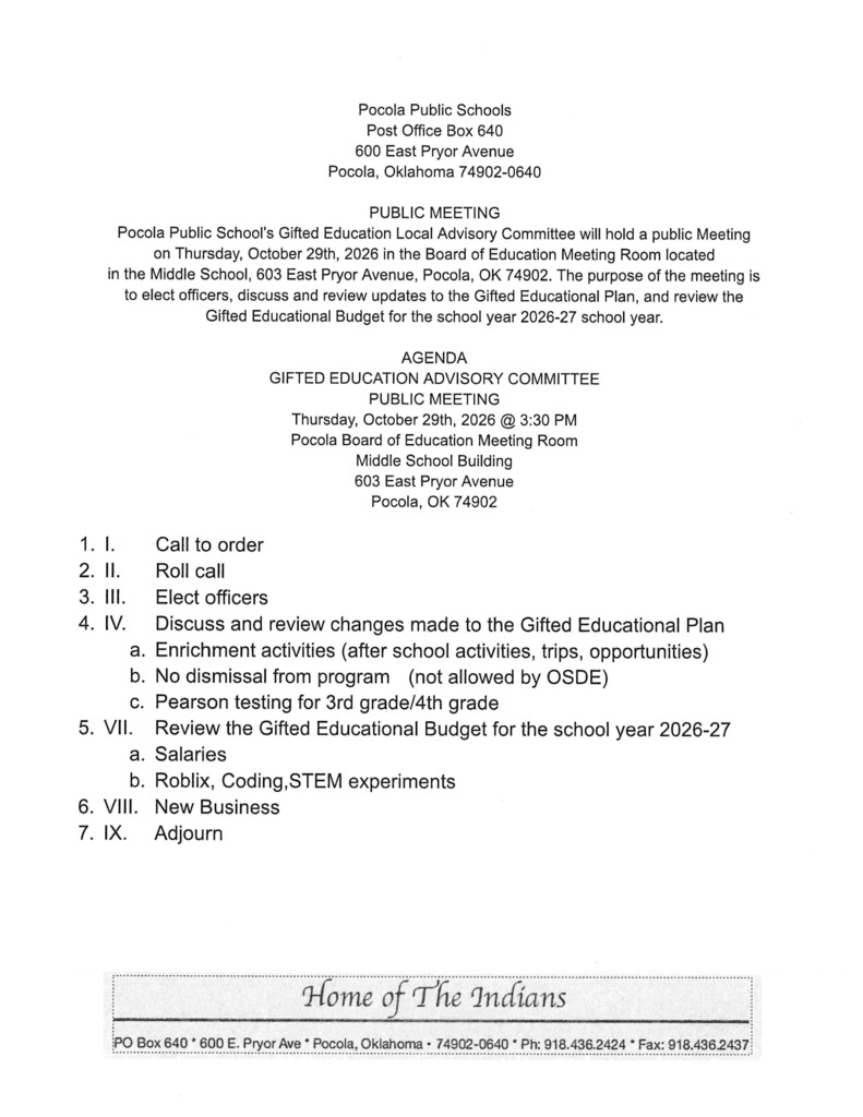 Notice of Meeting