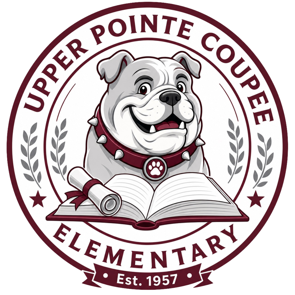 Upper Pointe Coupee Elementary is excited to announce that a new school logo has been officially approved and will debut this summer. Today Principal Carolyn Wells and Superintendent Kim Canezaro approved the new school logo for Upper Pointe Coupee Elementary, marking an important update to the school's visual identify. The logo will represent the school's commitment to excellence, community, and student success. The new Upper Pointe Coupee Elementary logo proudly incorporates the school's mascot, highlighting the strength, determination, and school spirit of the UPC community. The updated design ensures the bulldog remains a central, recognizable symbol for students, families, and staff and they represent their school. The new Upper Pointe Coupee logo will go into effect on Wednesday, June 1, 2026. Beginning on that date, the logo will begin appearing on official school communications, digital platforms, and future printed materials as they are updated. Families, students, and staff will begin seeing the new logo on the school website, social media, and upcoming school-year materials as the transition moves forward. Existing materials with the previous logo may remain in limited use during the transition period, but new productions will feature the updated design moving forward. #PointeCoupeeProud #ExcellenceEveryDay
