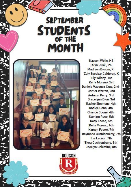 Congratulations to our September Students of the Month!