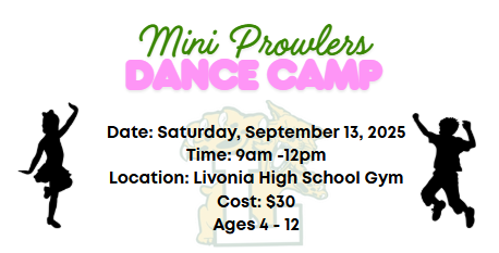 Mini Prowlers Dance Camp