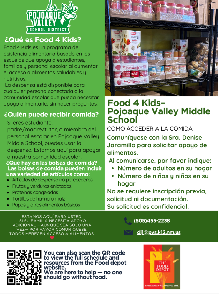 Food 4 Kids in Spanish