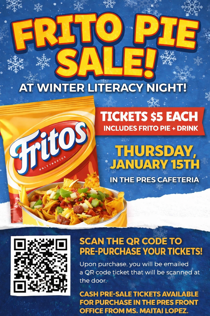 Winter Literacy Night- Frito Pie Sale