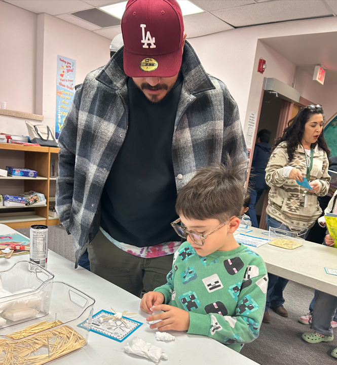 Fin with the help of dad. 