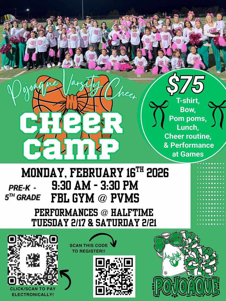PVHS Basketball Cheer Camp Flyer