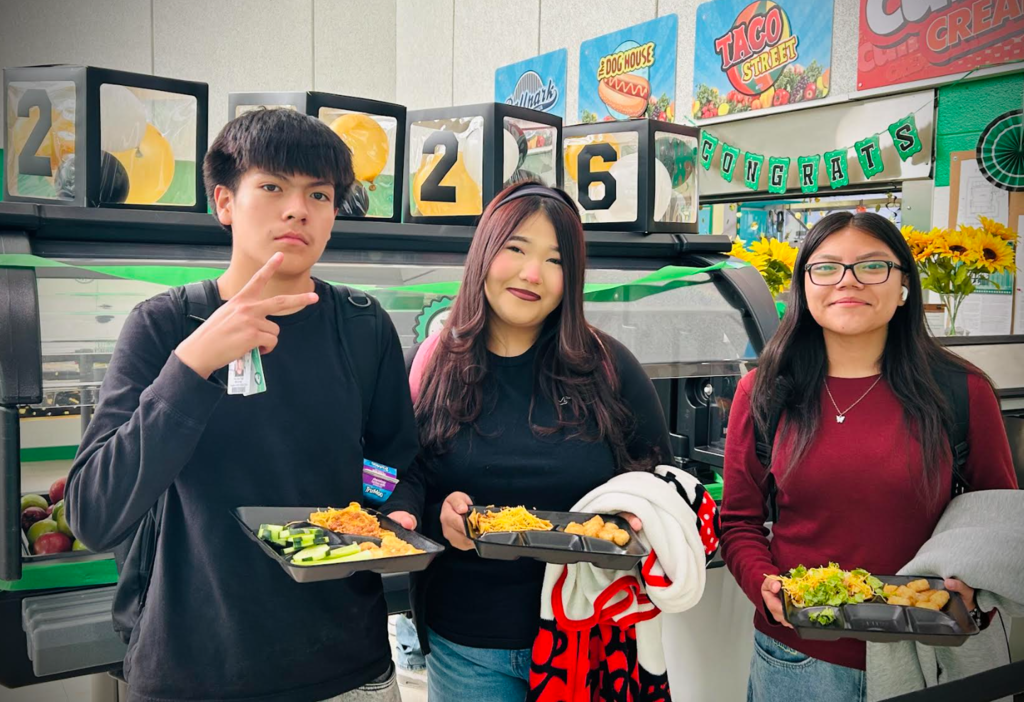 Graduation party in our cafeteria!