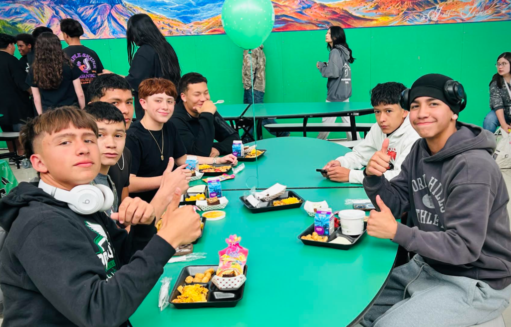 Graduation party in our cafeteria!