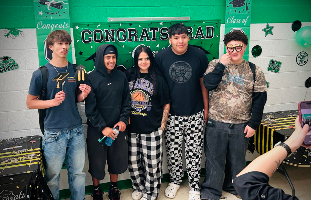Graduation party in our cafeteria!
