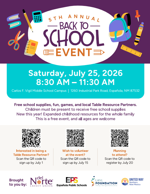 back to school event flyer