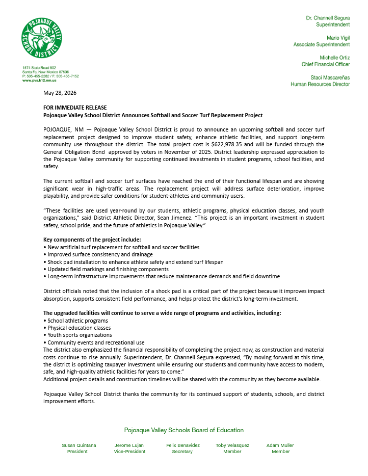 press release new turf