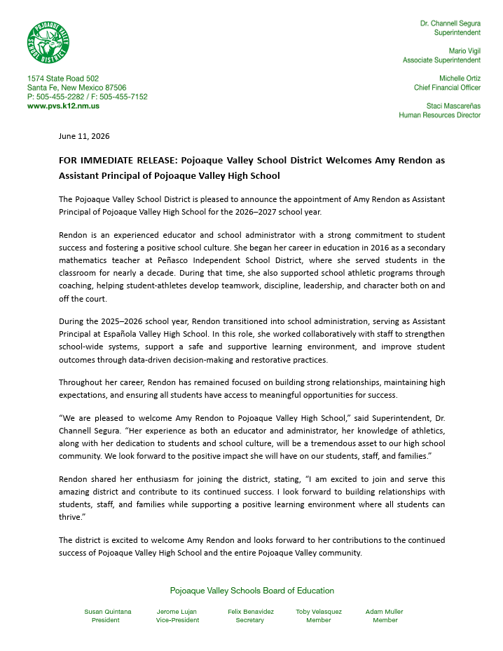 amy rendon press release