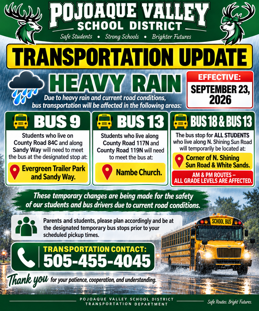 Important Transportation Update