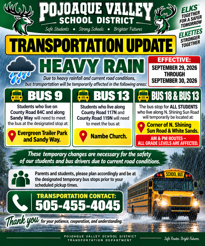 Important Transportation Update
