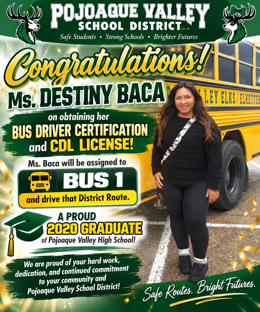 New School Bus Driver, Ms. Destiny Baca.