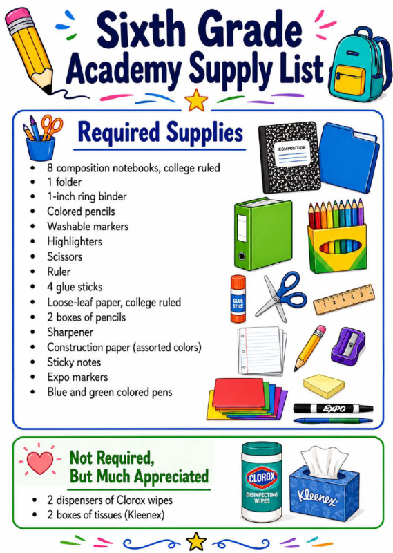 SUPPLY LISTS