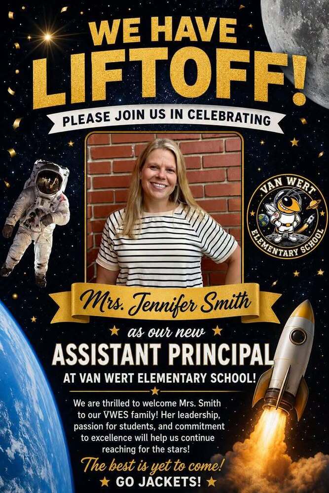 Join us in welcoming our new Assistant Principal to Van Wert, Mrs. Jennifer Smith.